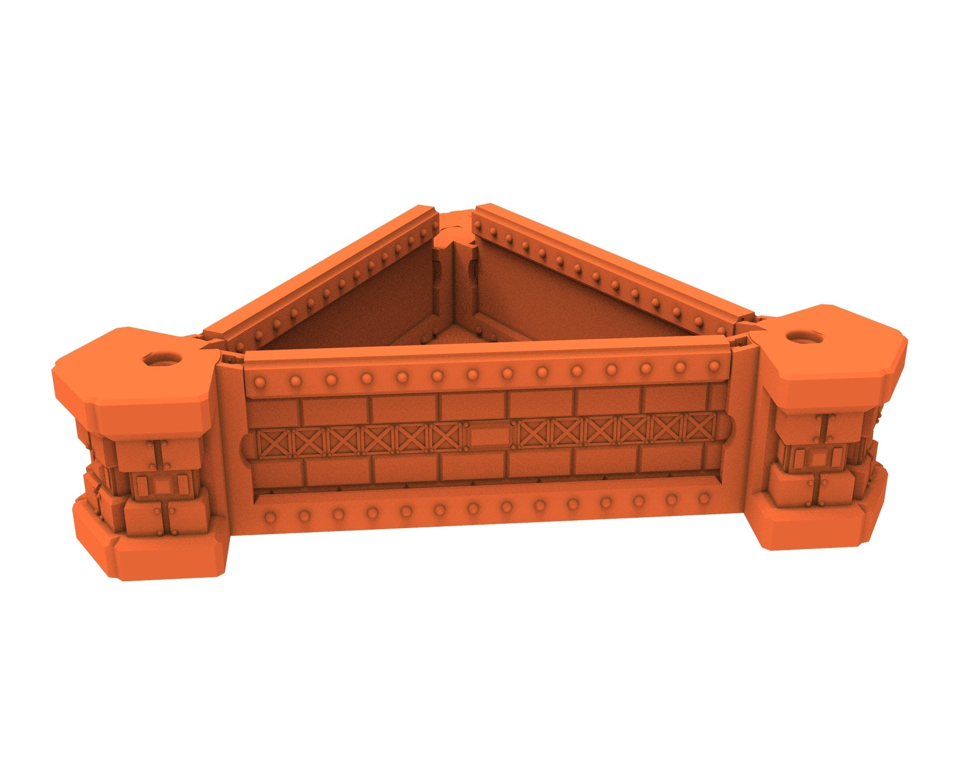 Industrial Ruined building printed in PLA and resin usable for warmachine, Damocles, One Page Rule, Firefight, infinity, scifi wargame...