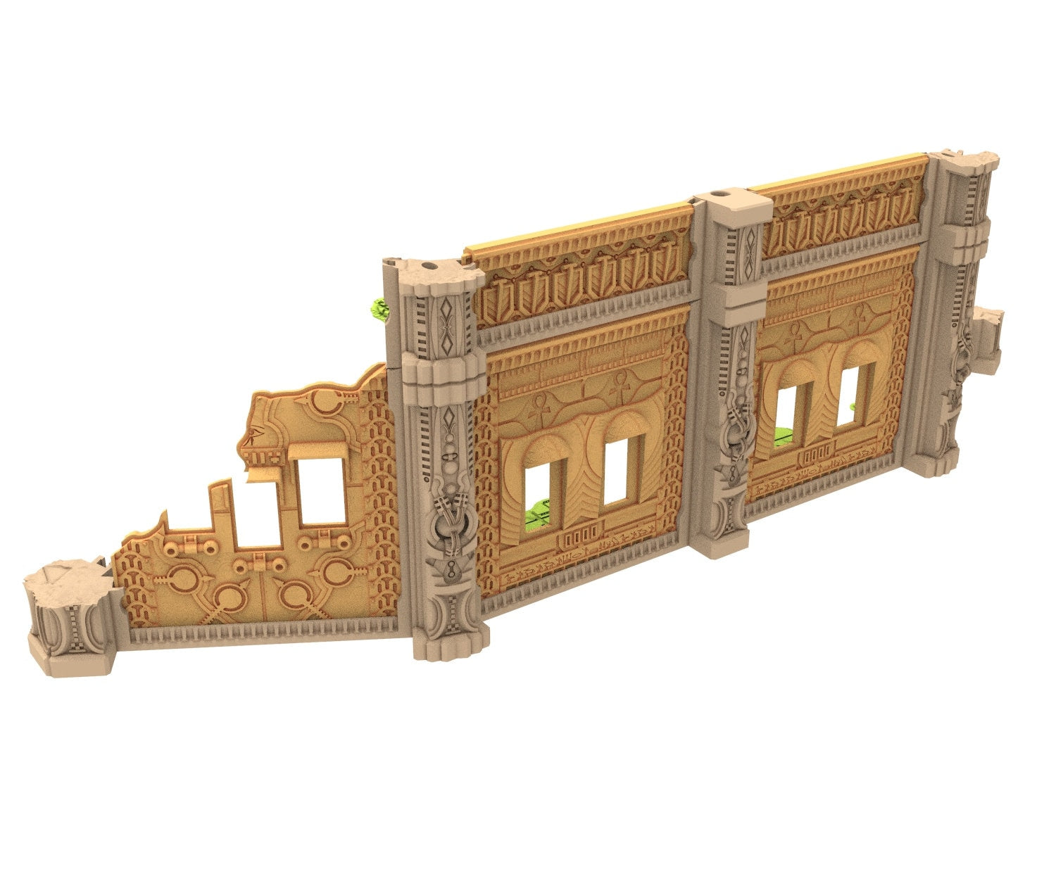 Cinan Haven Ruined building printed in PLA and resin usable for warmachine, Damocles, One Page Rule, Firefight, infinity, scifi wargame...