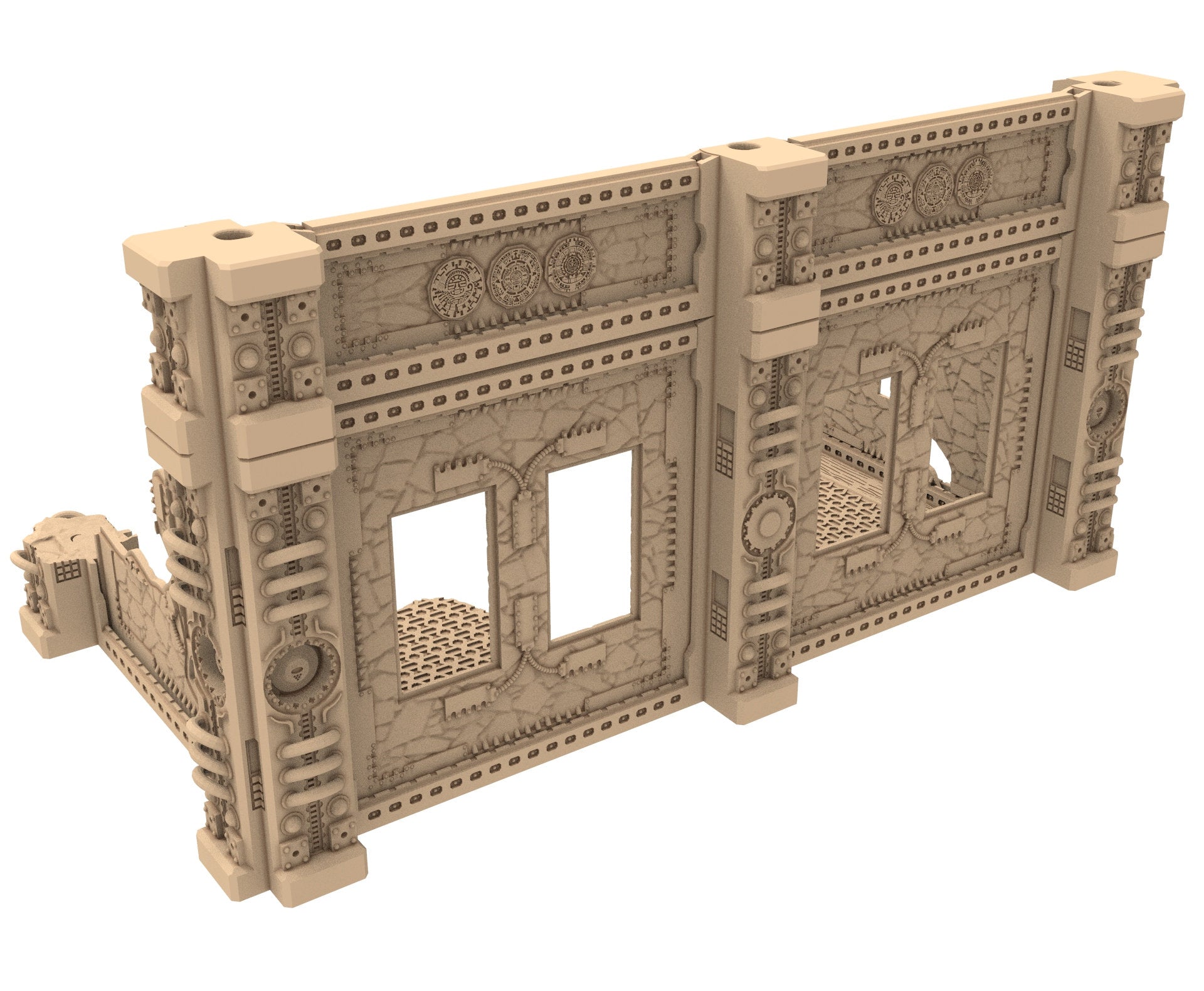 Commercial Outpost Latino Ruined building in PLA and resin for warmachine, Damocles, One Page Rule, Firefight, infinity, scifi wargame...