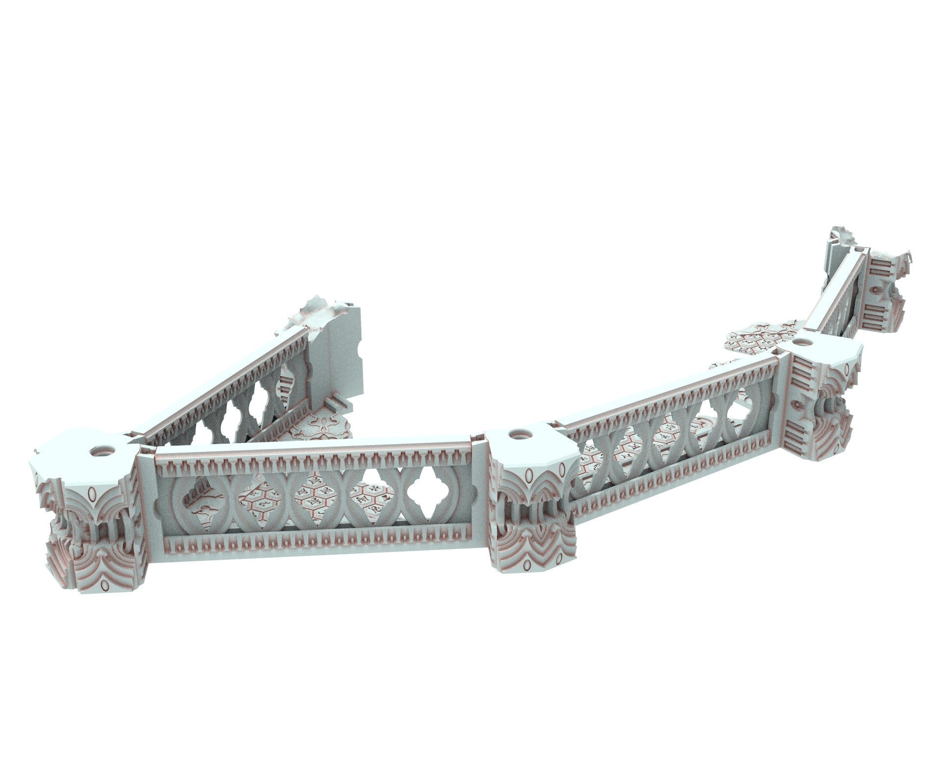 Dark city Ruined building elves eldar in PLA and resin usable for warmachine, Damocles, One Page Rule, Firefight, infinity, scifi wargame...