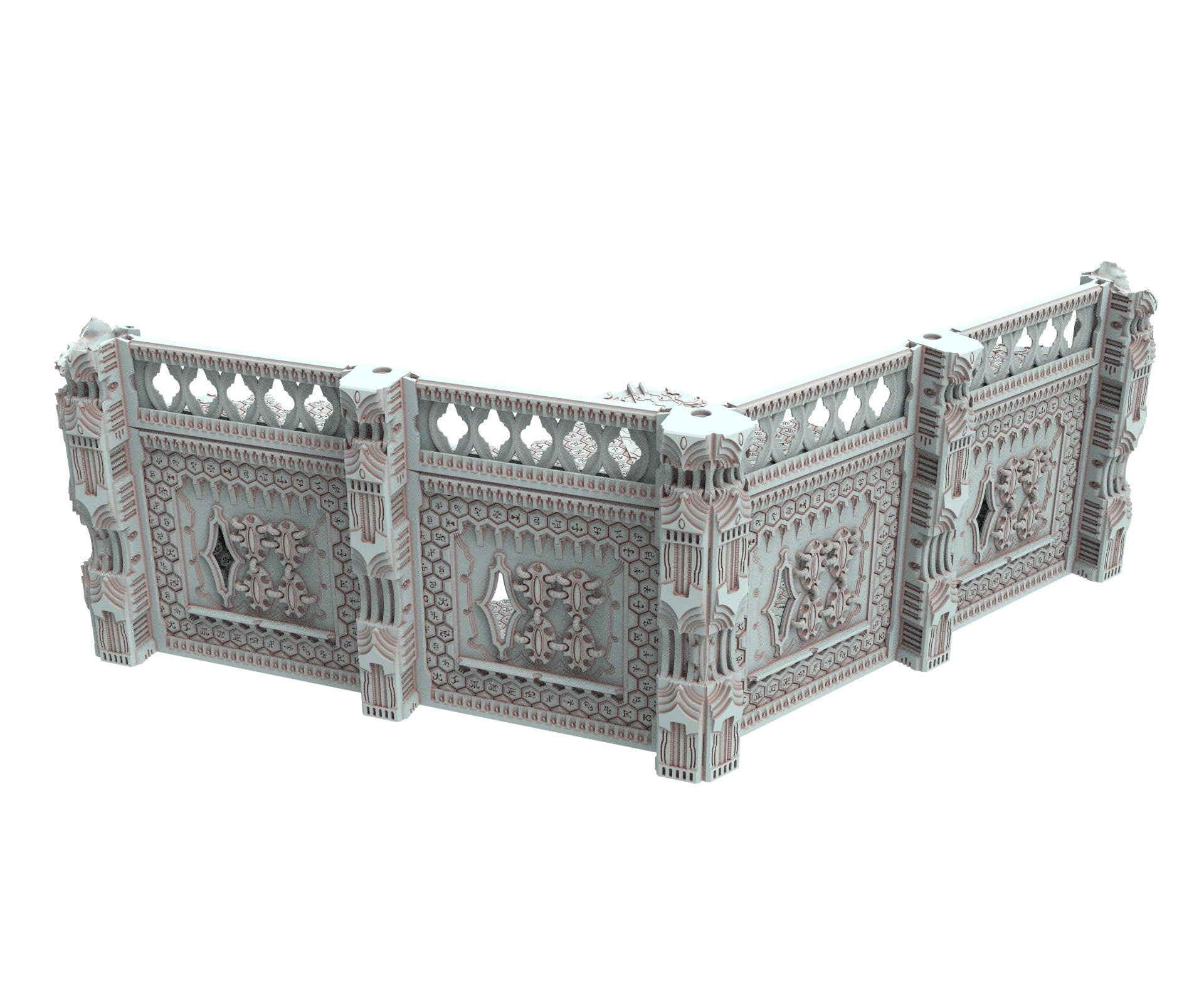 Dark city Ruined building elves eldar in PLA and resin usable for warmachine, Damocles, One Page Rule, Firefight, infinity, scifi wargame...