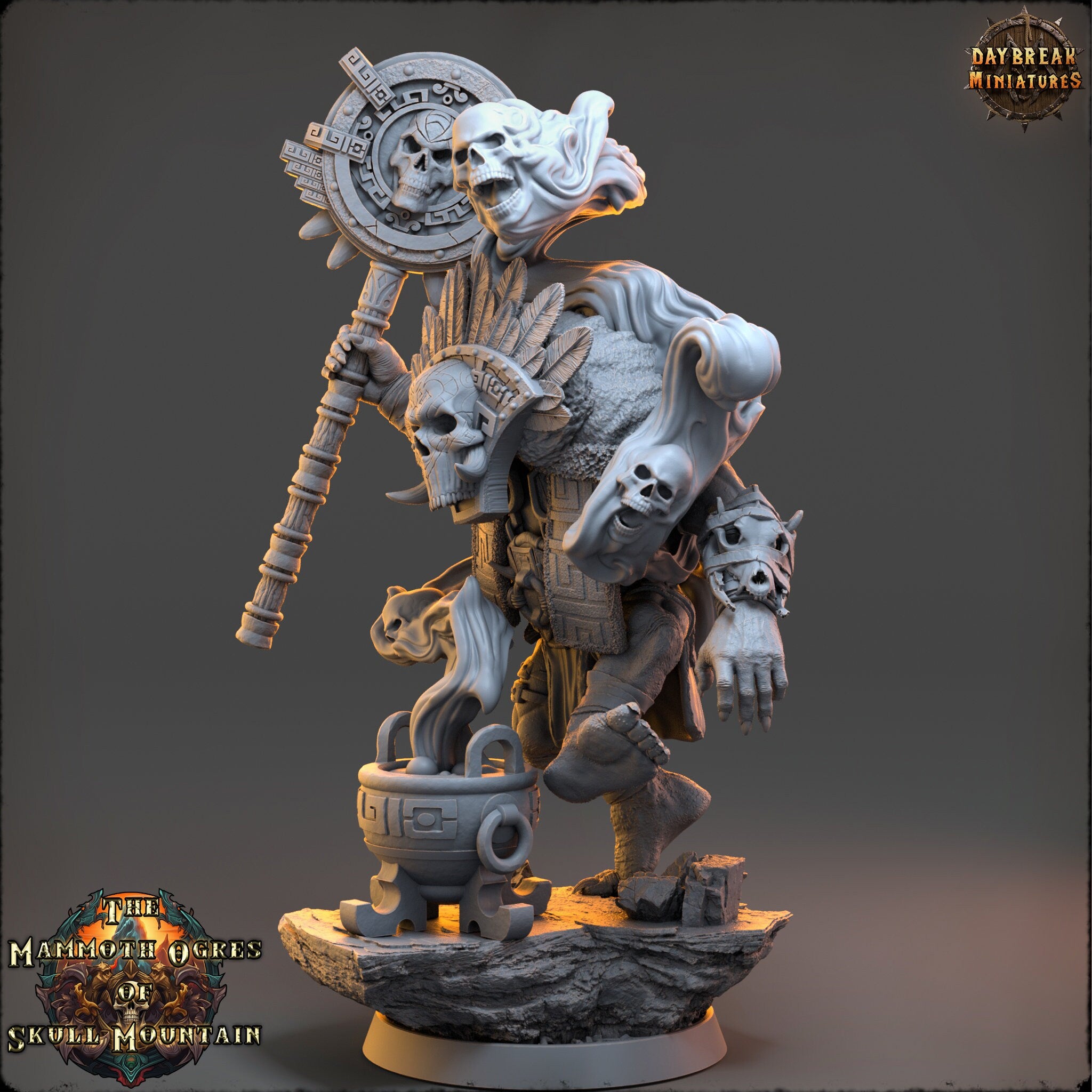 Tribe warriors - Skull Summoner Paktas Blox - The Mammoth Ogres of Skull Mountain , Pathfinder, Dungeons & Dragons