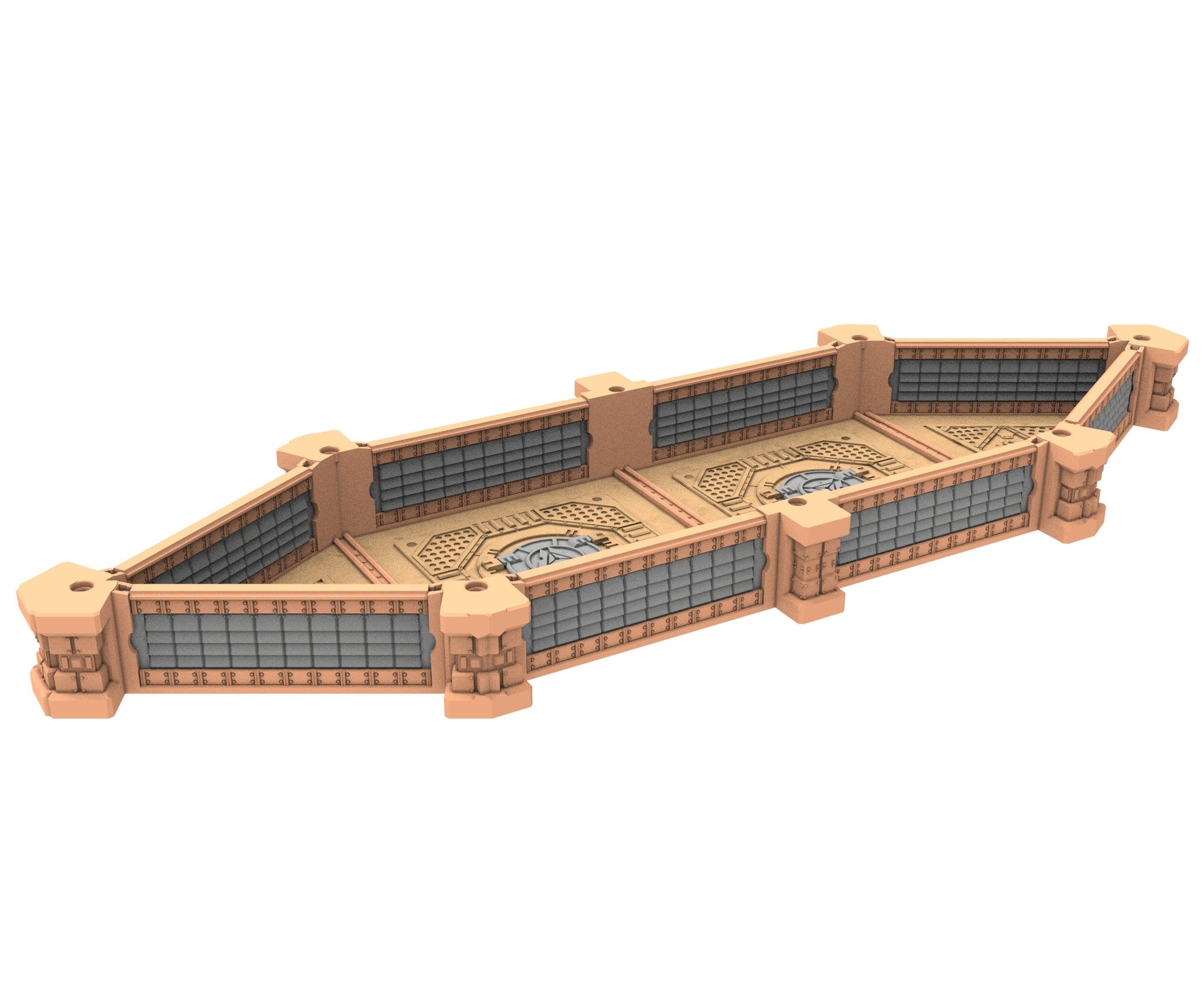 Military building printed in PLA and resin usable for warmachine, Damocles, One Page Rule, Firefight, infinity, scifi wargame...