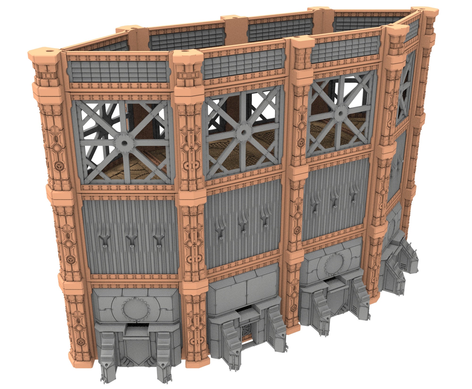 Military building printed in PLA and resin usable for warmachine, Damocles, One Page Rule, Firefight, infinity, scifi wargame...