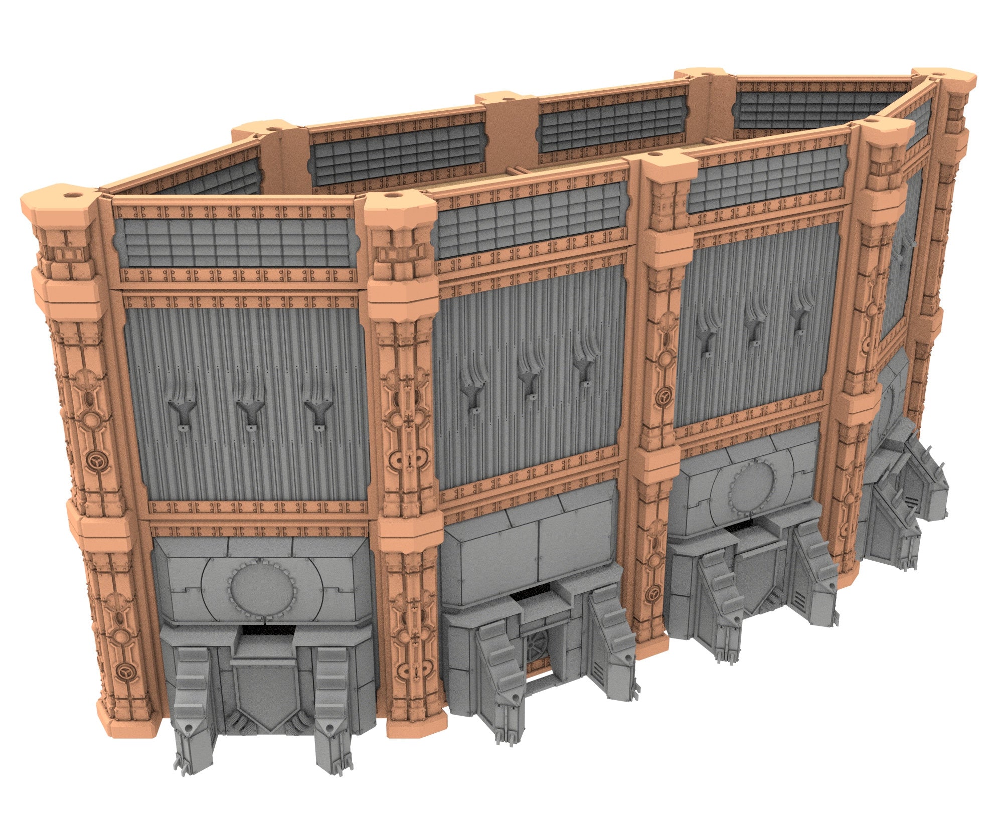 Military building printed in PLA and resin usable for warmachine, Damocles, One Page Rule, Firefight, infinity, scifi wargame...
