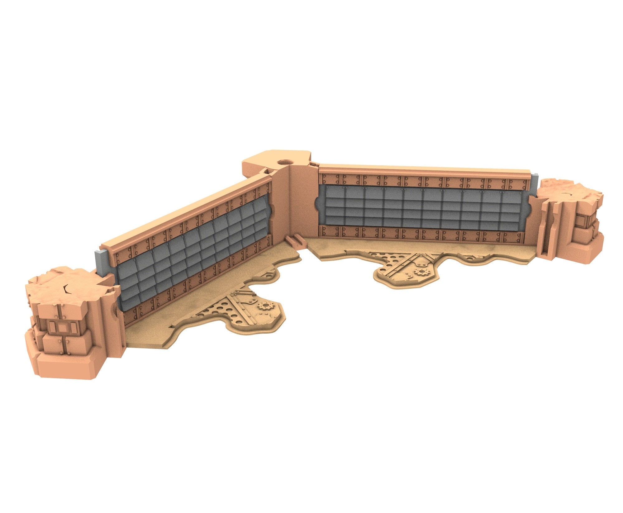 Military Ruined building printed in PLA and resin usable for warmachine, Damocles, One Page Rule, Firefight, infinity, scifi wargame...