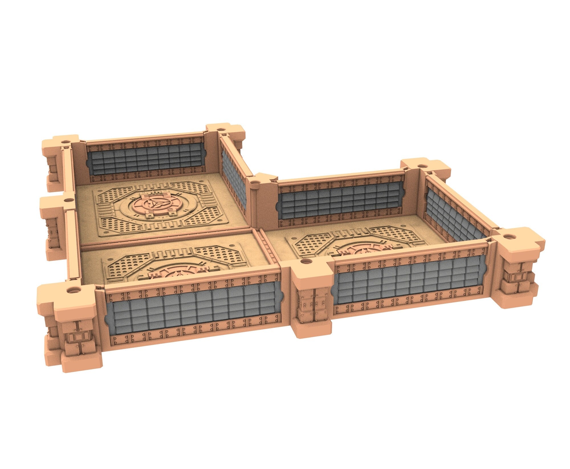 Military building printed in PLA and resin usable for warmachine, Damocles, One Page Rule, Firefight, infinity, scifi wargame...