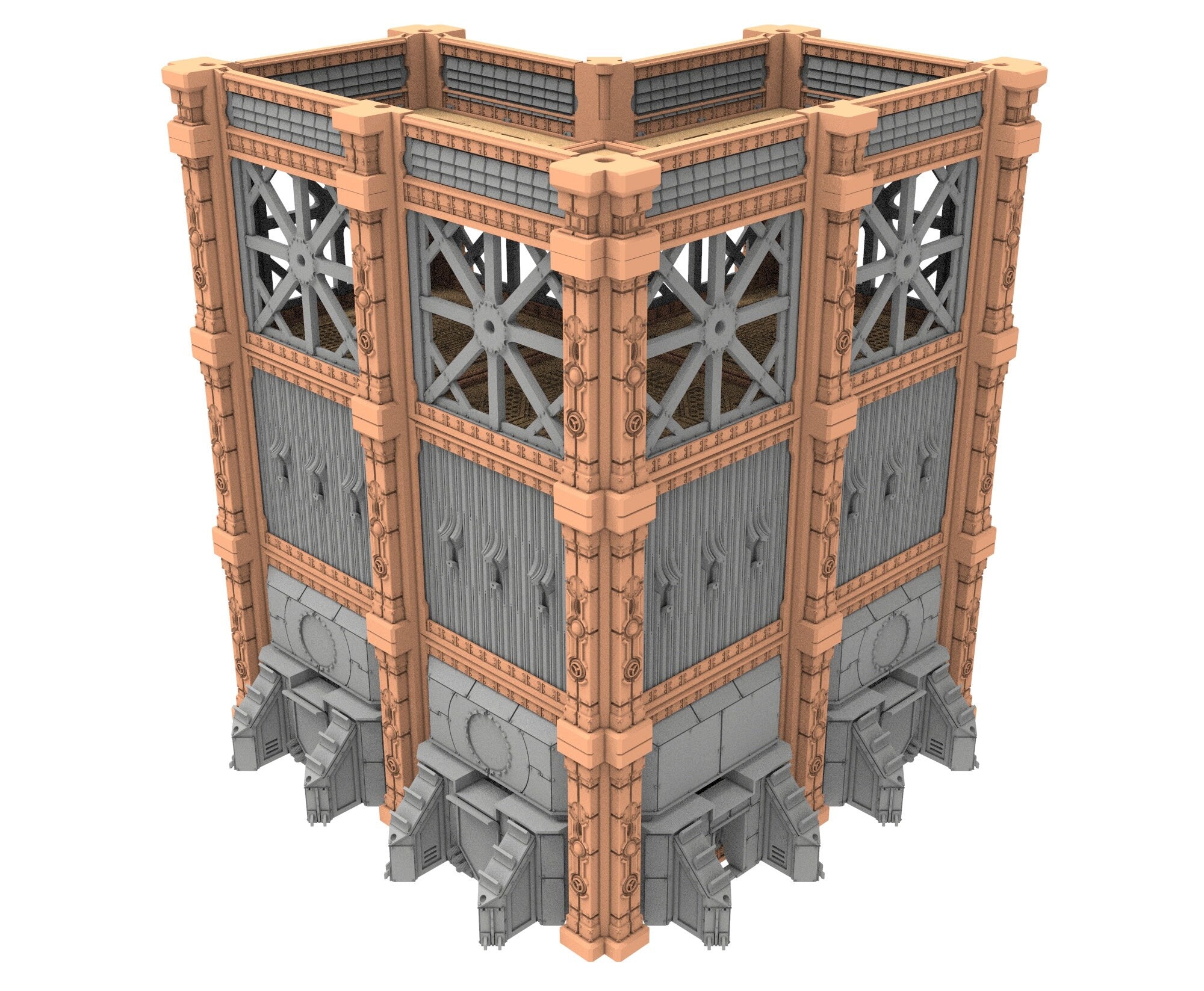 Military building printed in PLA and resin usable for warmachine, Damocles, One Page Rule, Firefight, infinity, scifi wargame...