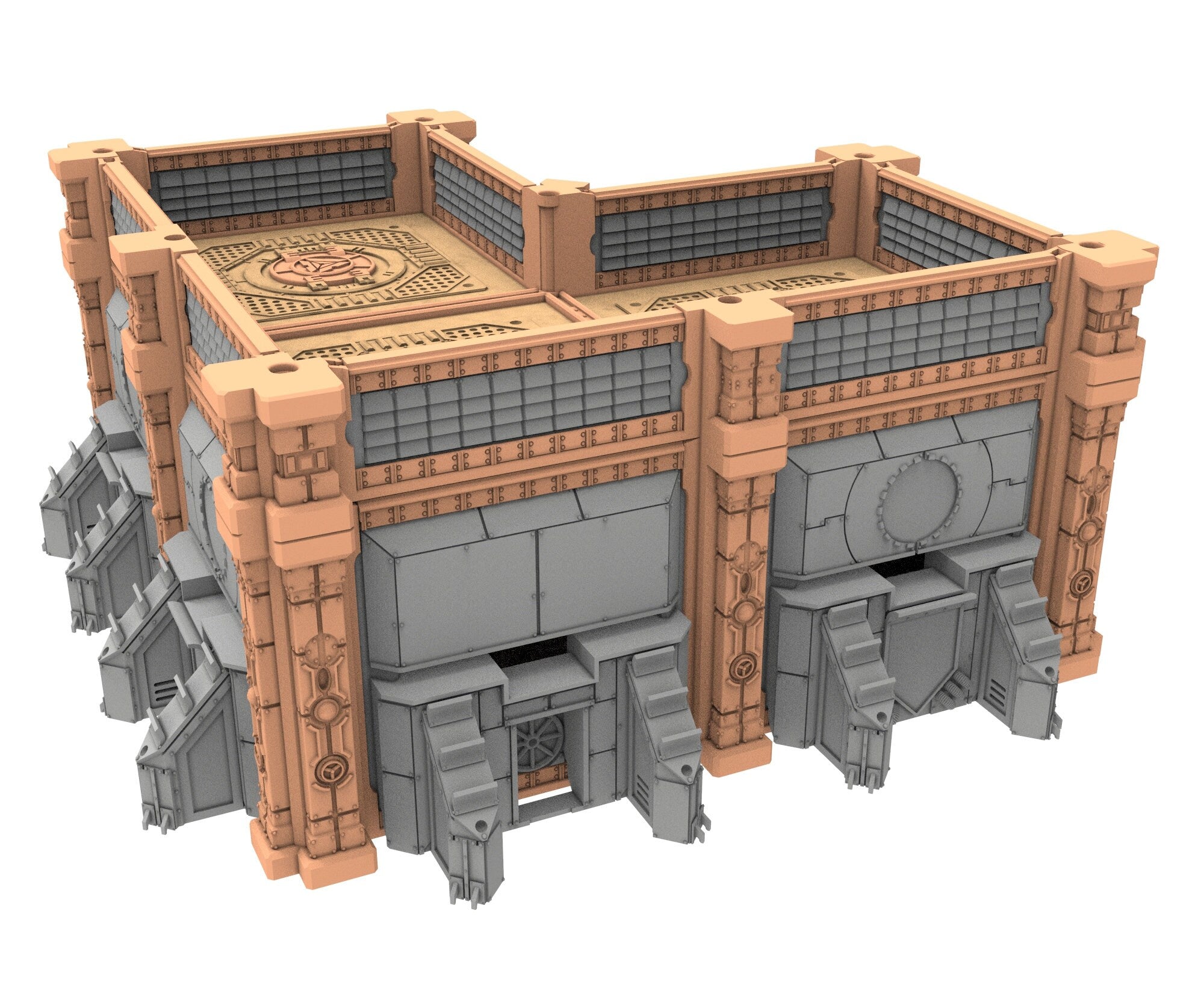 Military building printed in PLA and resin usable for warmachine, Damocles, One Page Rule, Firefight, infinity, scifi wargame...