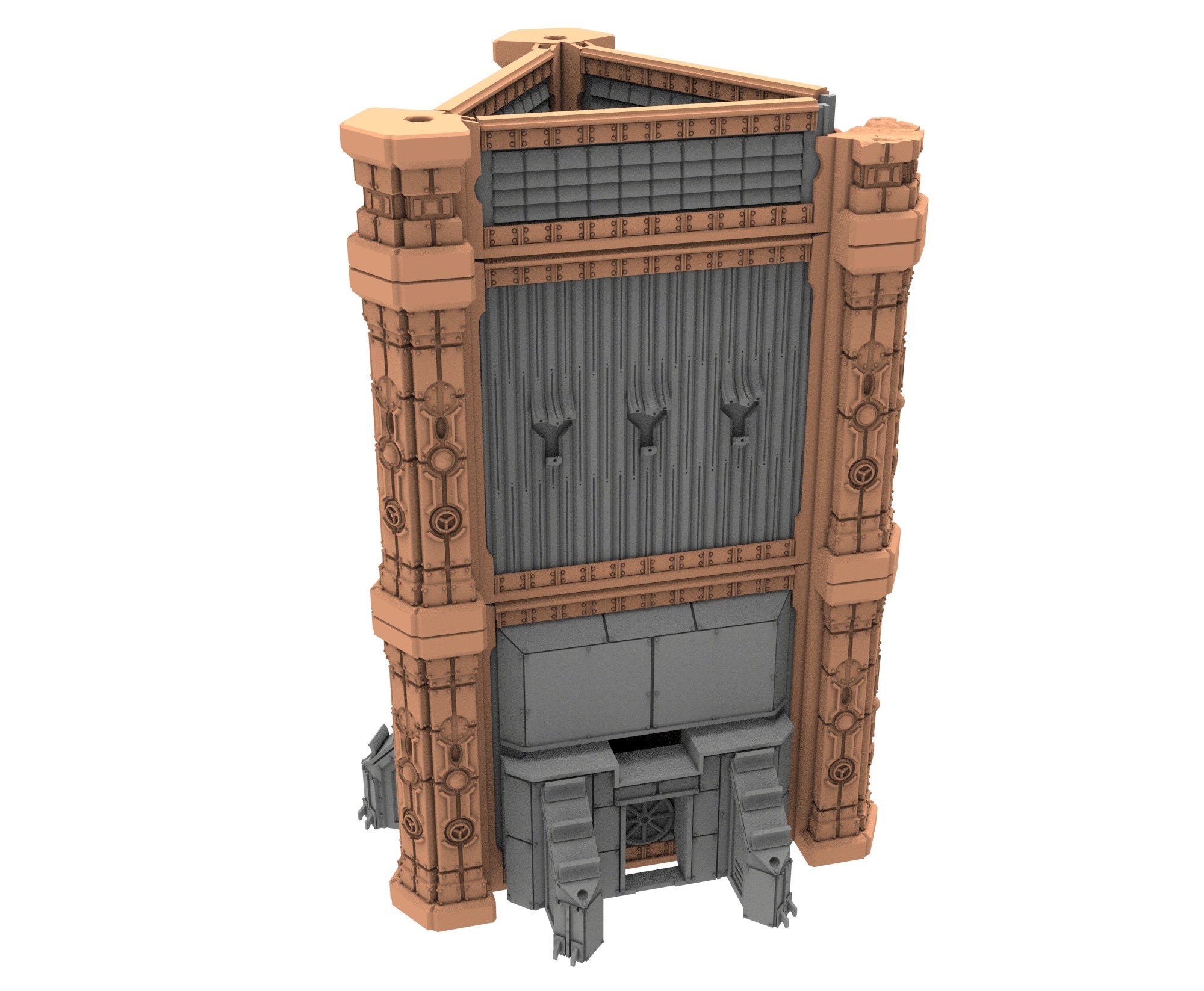 Military Ruined building printed in PLA and resin usable for warmachine, Damocles, One Page Rule, Firefight, infinity, scifi wargame...