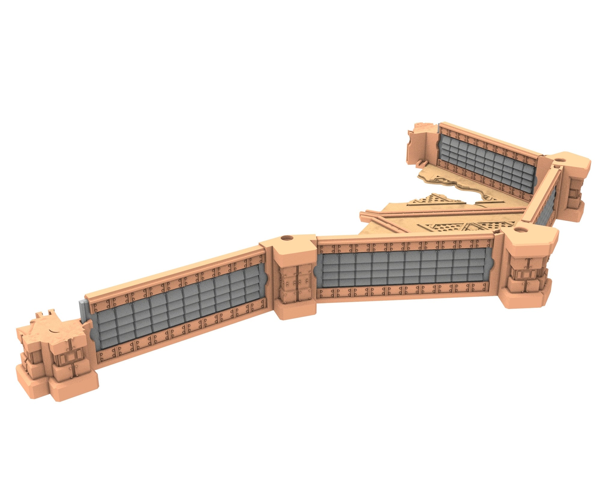 Military Ruined building printed in PLA and resin usable for warmachine, Damocles, One Page Rule, Firefight, infinity, scifi wargame...