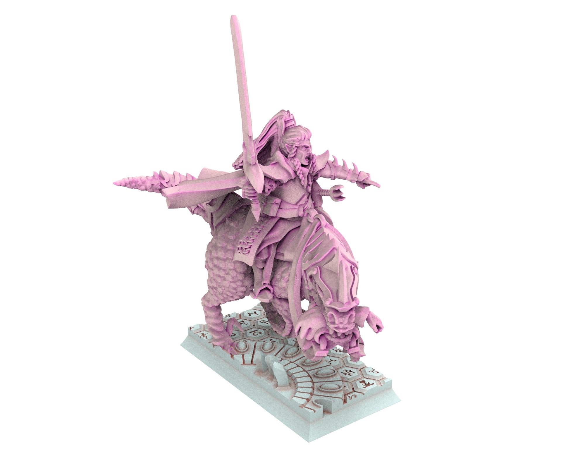 Dark Elves - Swordmen unit 20 soldiers, dark elves, Merciless north pillars usable for 9th Age, Fantasy Battle, Oldhammer, King of war, D&D