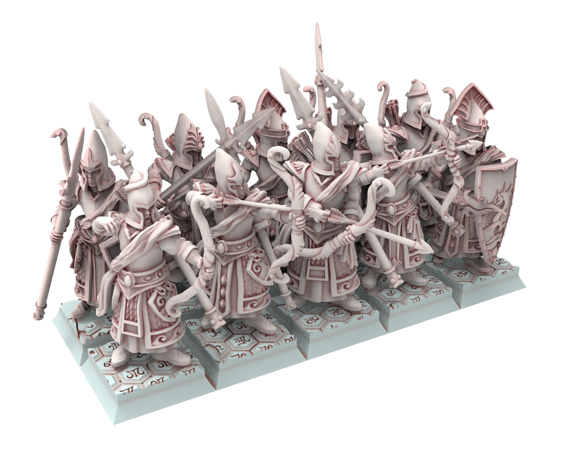 Hight Elves - 28mm Spearmen militia unit, Fantasy elves, Insular Kingdom usable for 9th Age, Fantasy Battle, Oldhammer, King of war, D&D