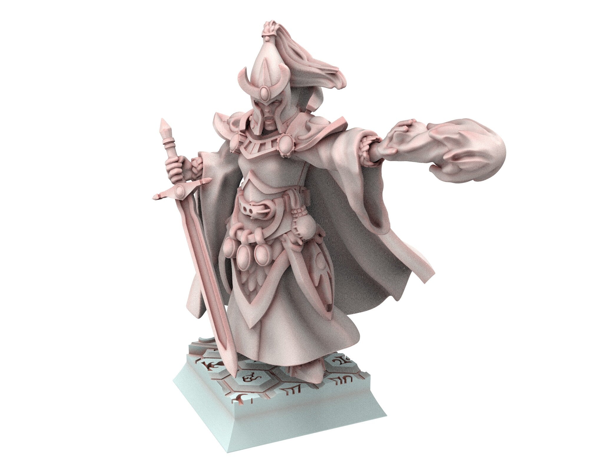 Hight Elves - 28mm Elven Magician of war V1, Fantasy elves, Insular Kingdom usable for 9th Age, Fantasy Battle, Oldhammer, King of war, D&D