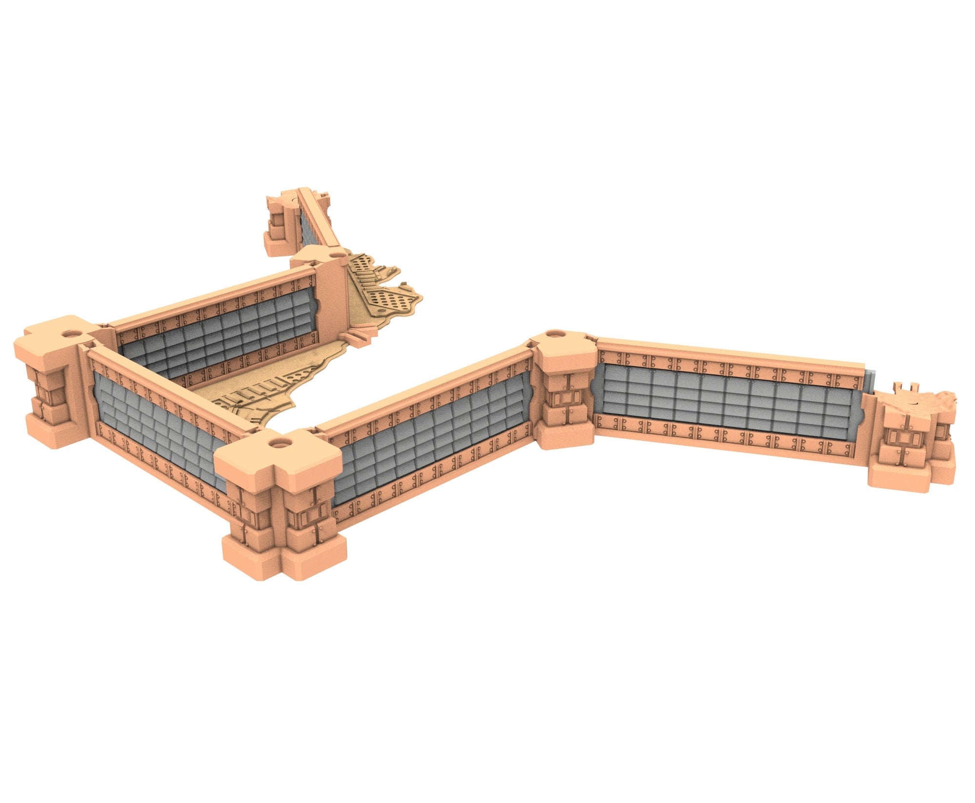Military Ruined building printed in PLA and resin usable for warmachine, Damocles, One Page Rule, Firefight, infinity, scifi wargame...