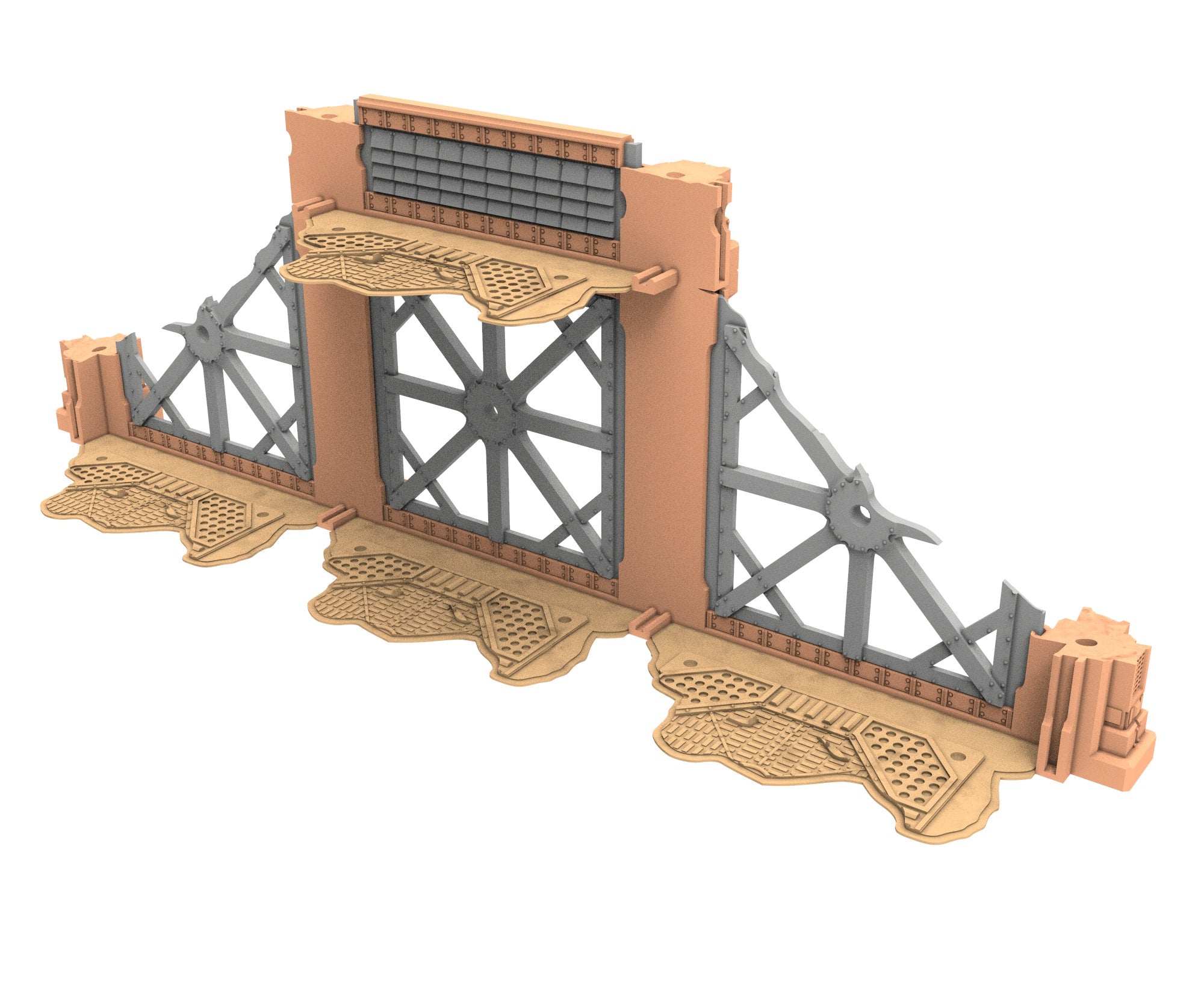 Military Ruined building printed in PLA and resin usable for warmachine, Damocles, One Page Rule, Firefight, infinity, scifi wargame...