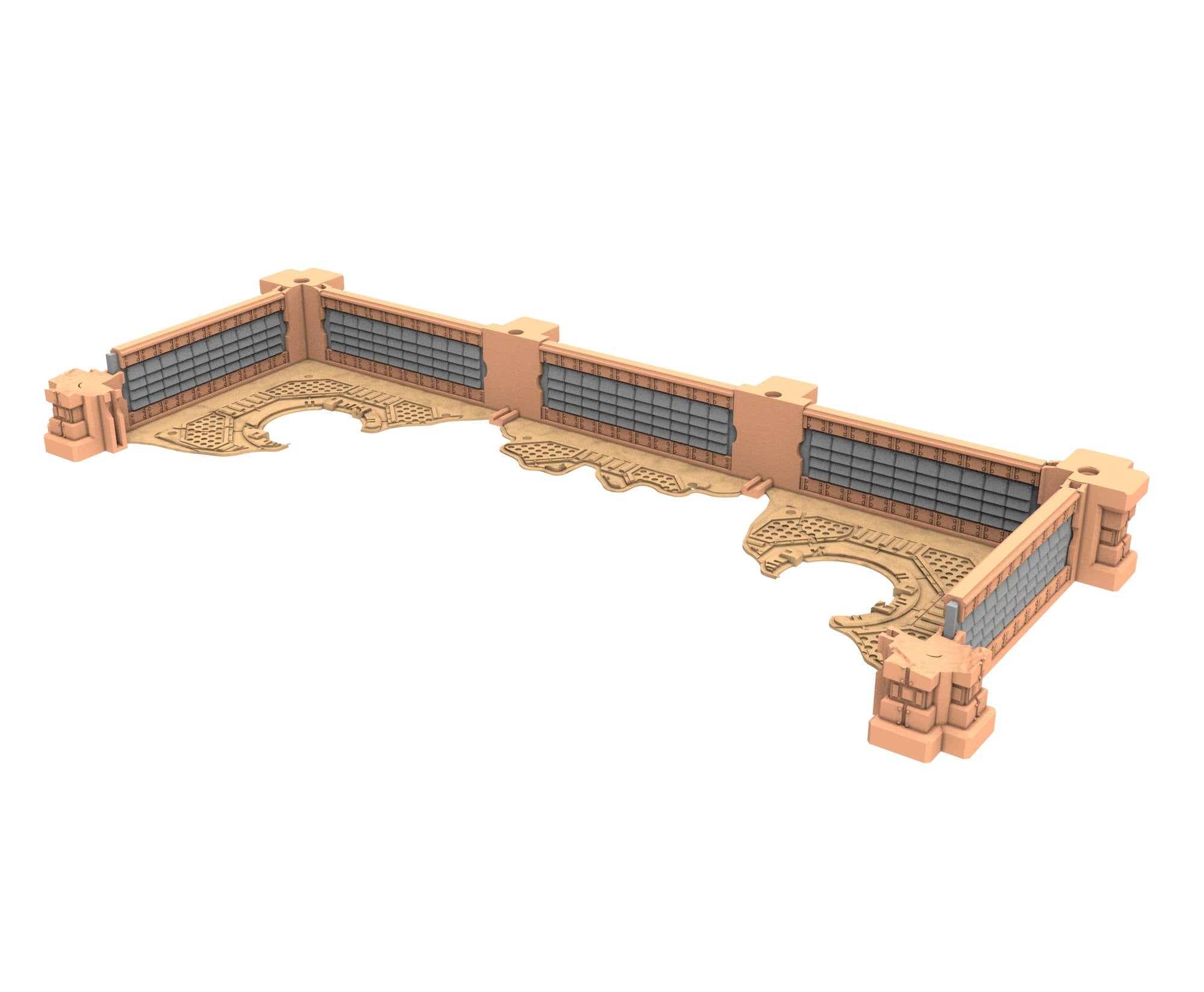 Military Ruined building printed in PLA and resin usable for warmachine, Damocles, One Page Rule, Firefight, infinity, scifi wargame...