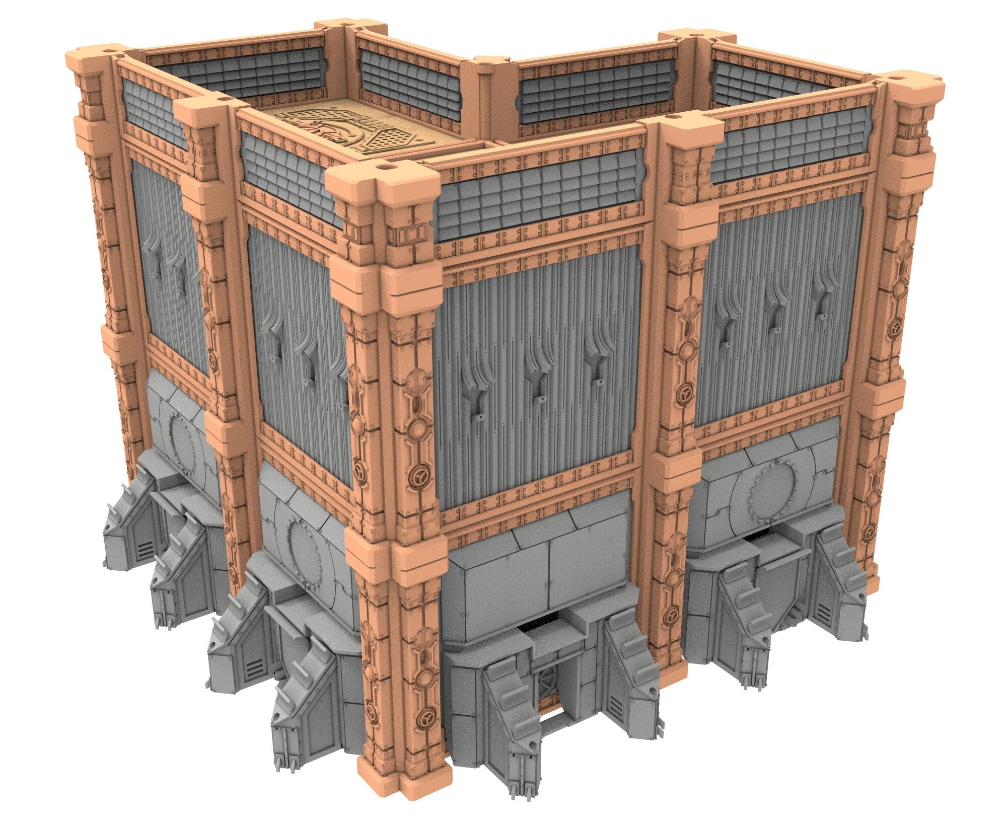 Military building printed in PLA and resin usable for warmachine, Damocles, One Page Rule, Firefight, infinity, scifi wargame...
