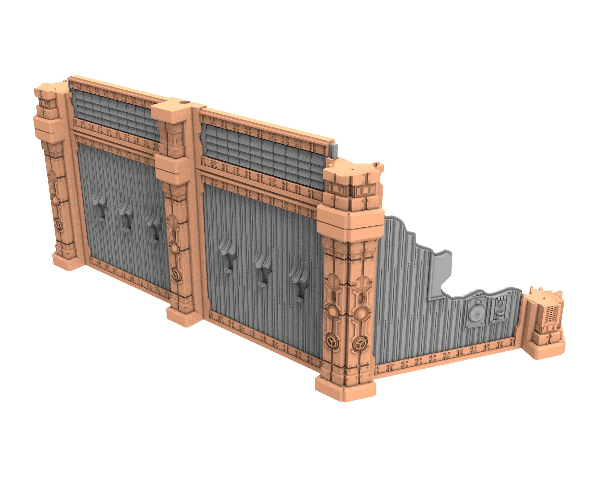 Military Ruined building printed in PLA and resin usable for warmachine, Damocles, One Page Rule, Firefight, infinity, scifi wargame...