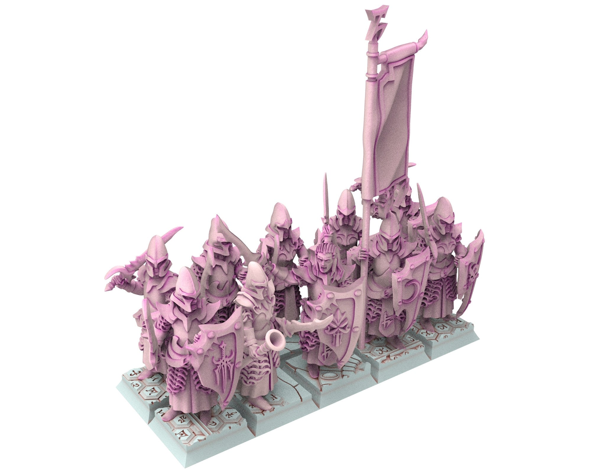 Dark Elves - 3 Units Bundle little army, dark elves, Merciless north pillars usable for 9th Age, Fantasy Battle, Oldhammer, King of war, D&D