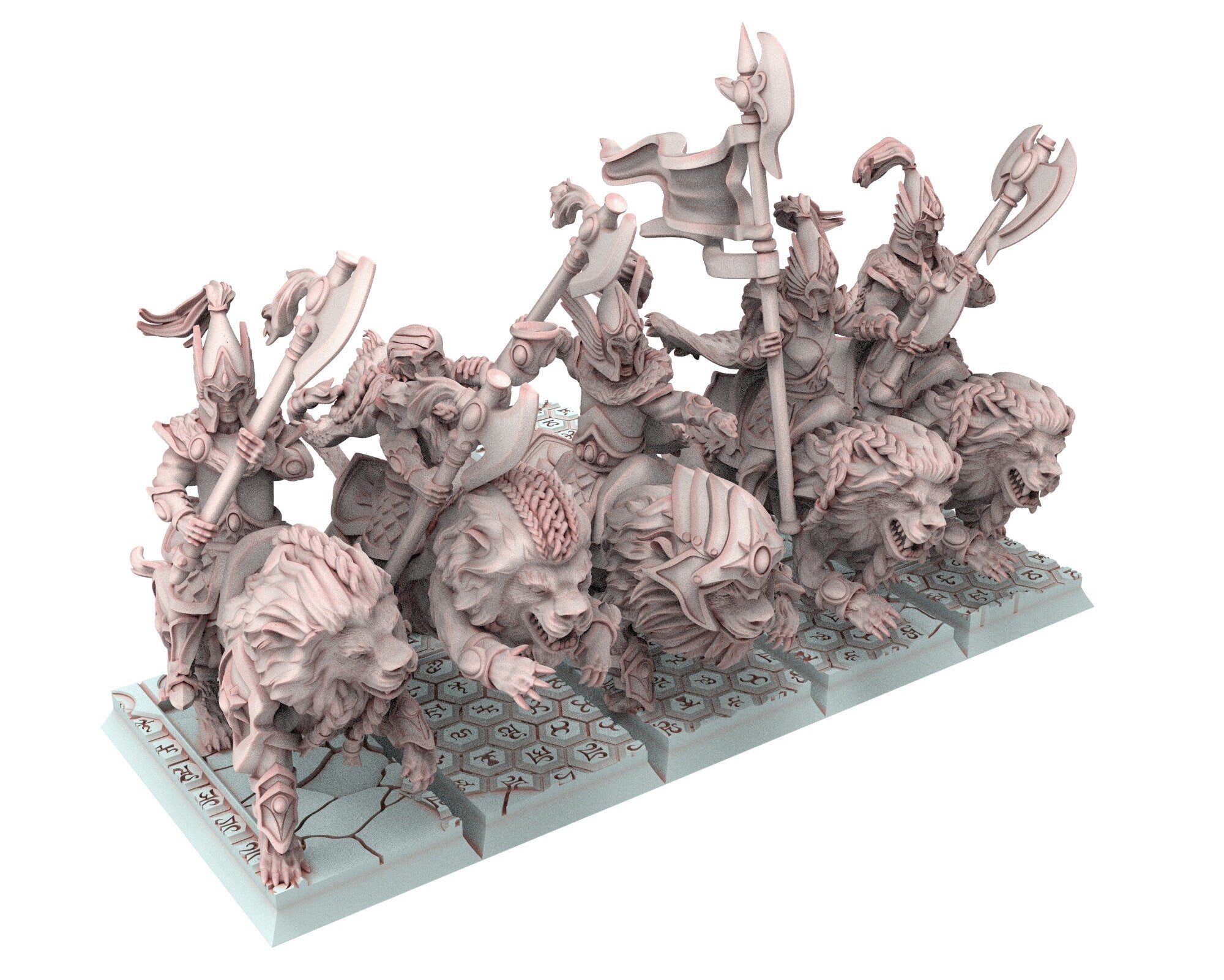 Hight Elves - 28mm Captain Elite Lion Guard, Fantasy elves, Insular Kingdom usable for 9th Age, Fantasy Battle, Oldhammer, King of war, D&D