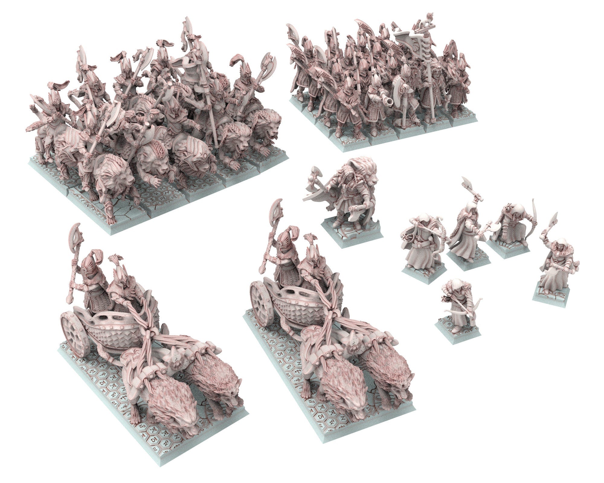 Hight Elves - 28mm Mounted Elite Lion Guard, Fantasy elves, Insular Kingdom usable for 9th Age, Fantasy Battle, Oldhammer, King of war, D&D