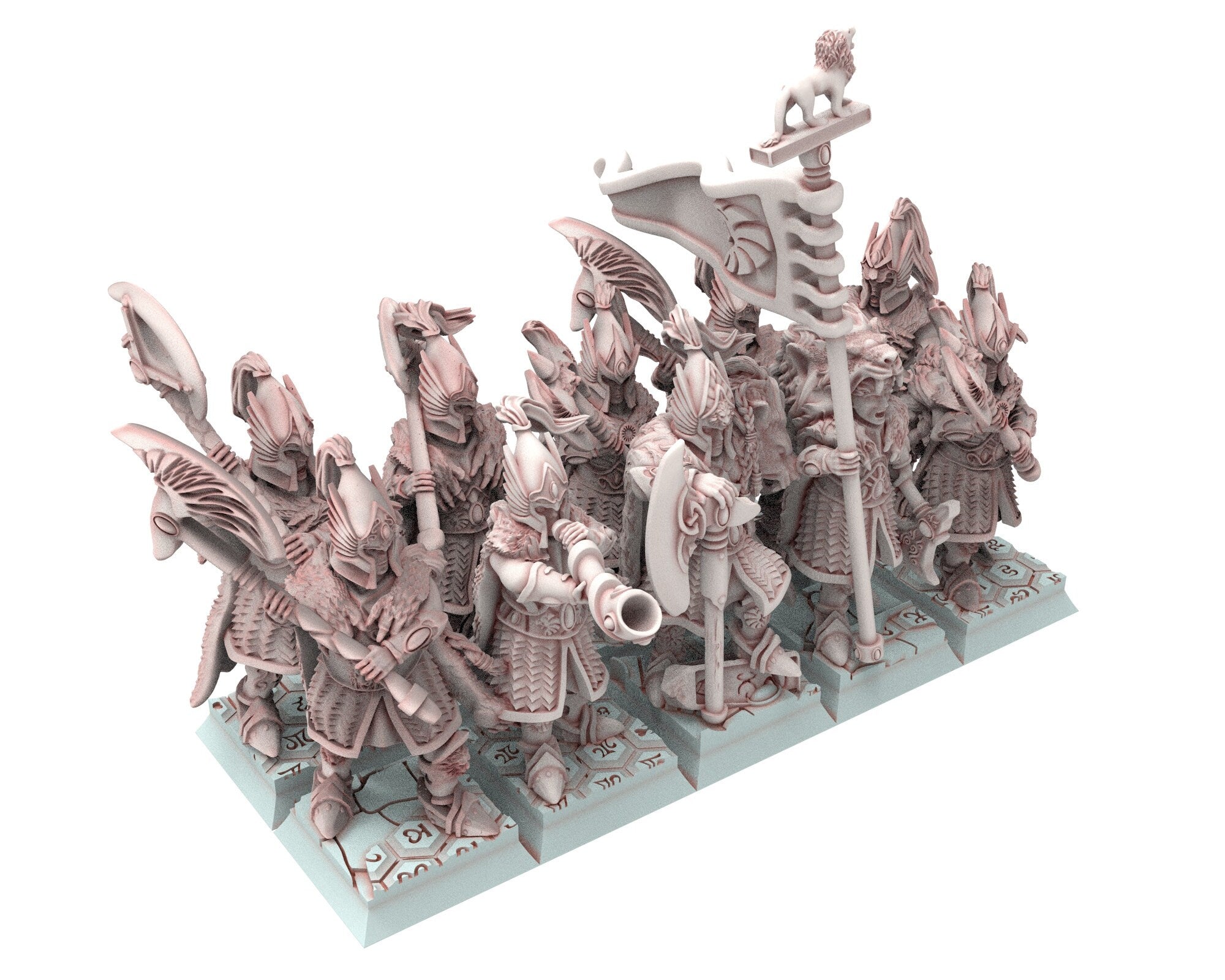 Hight Elves - 28mm Captain Elite Lion Guard, Fantasy elves, Insular Kingdom usable for 9th Age, Fantasy Battle, Oldhammer, King of war, D&D