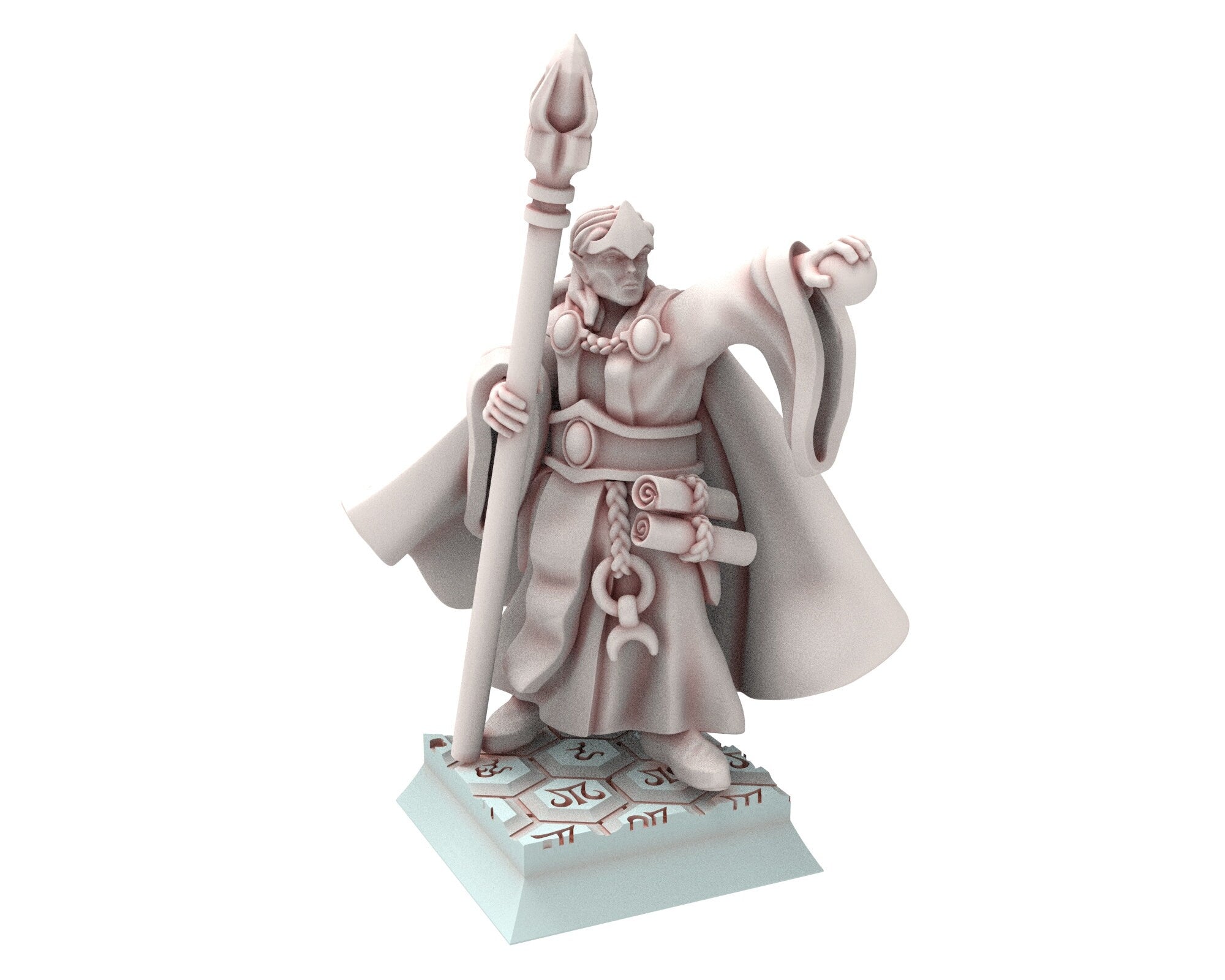 Hight Elves - 28mm Elven Magician of war V2, Fantasy elves, Insular Kingdom usable for 9th Age, Fantasy Battle, Oldhammer, King of war, D&D