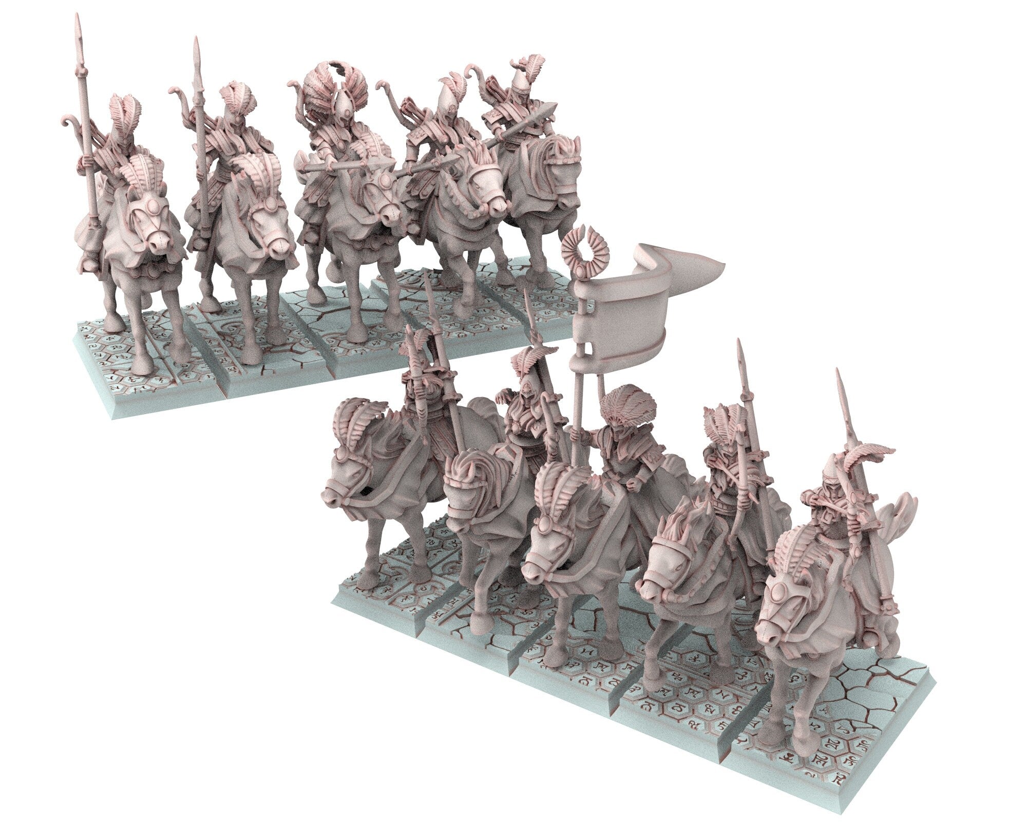 Hight Elves - 28mm Light Cavalry Riders Patroll Spears, Fantasy elves, usable for 9th Age, Fantasy Battle, Oldhammer, King of war, D&D
