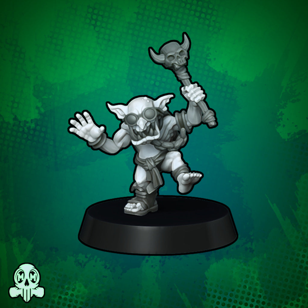 Green Skin - Orc Shaman and Goblin Sidekick - Malicious Minis