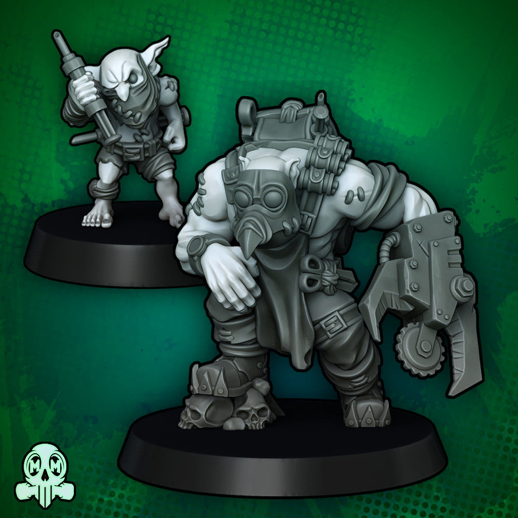 Green Skin - Orc Medic and Goblin Sidekick - Malicious Minis