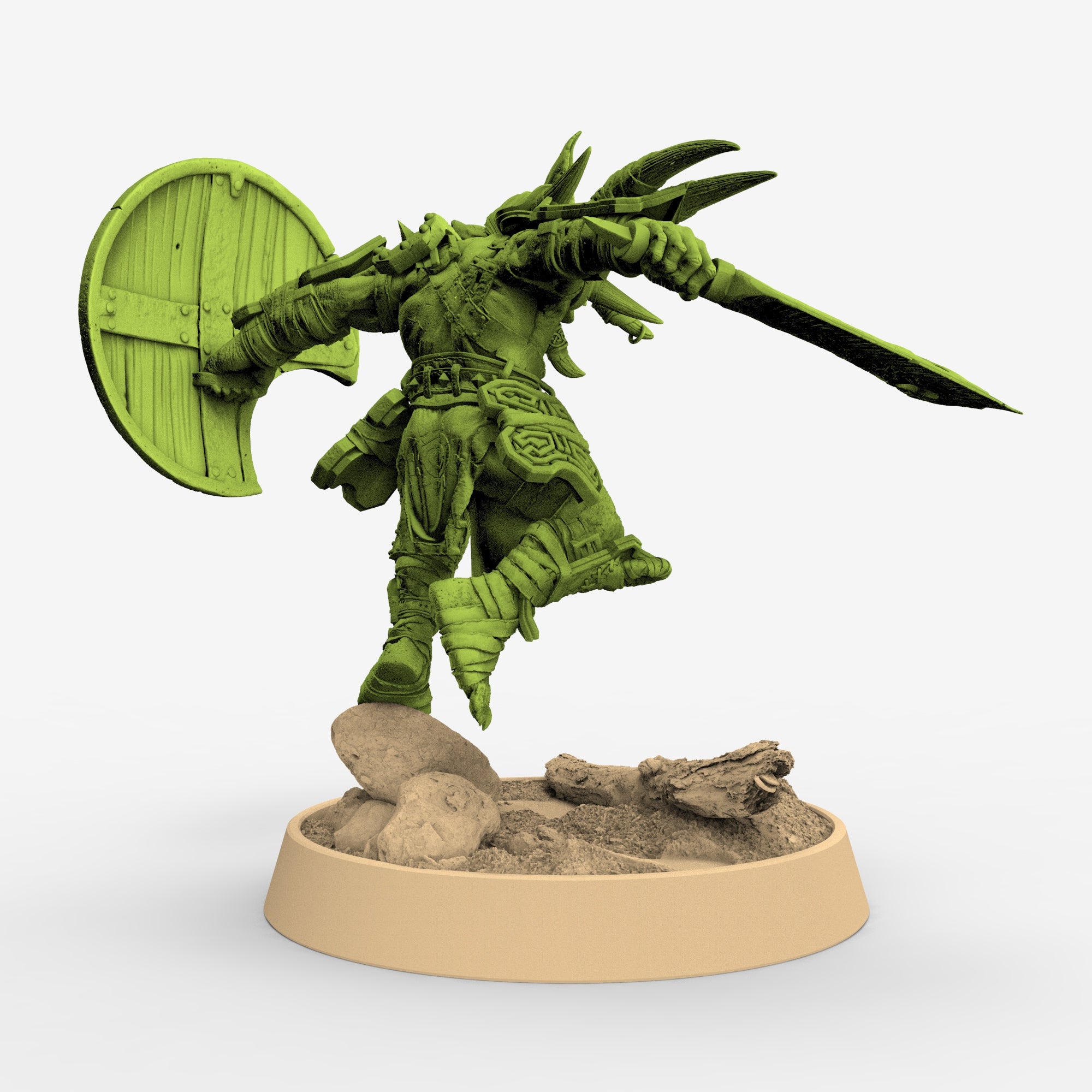 Peau verte - Jauk Stomper, Les Maraudeurs à défenses de Gauntwood, miniatures de l'aube