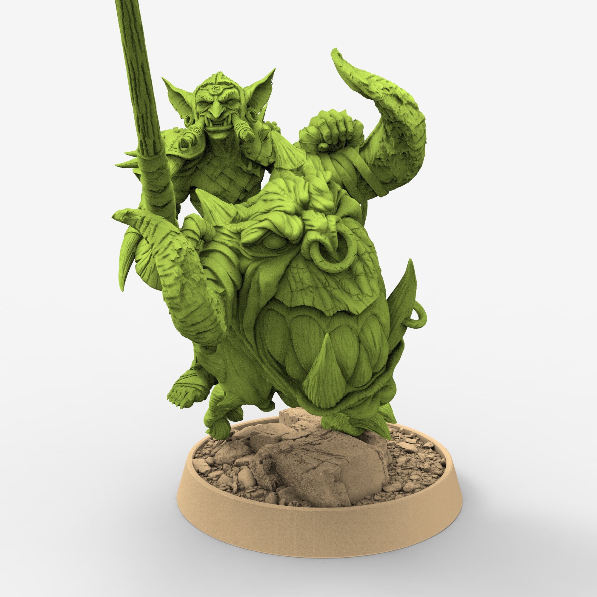 Green Skin - Krimli Smite on Head Runner, The Tusked Marauders of Gauntwood - Daybreak Miniatures