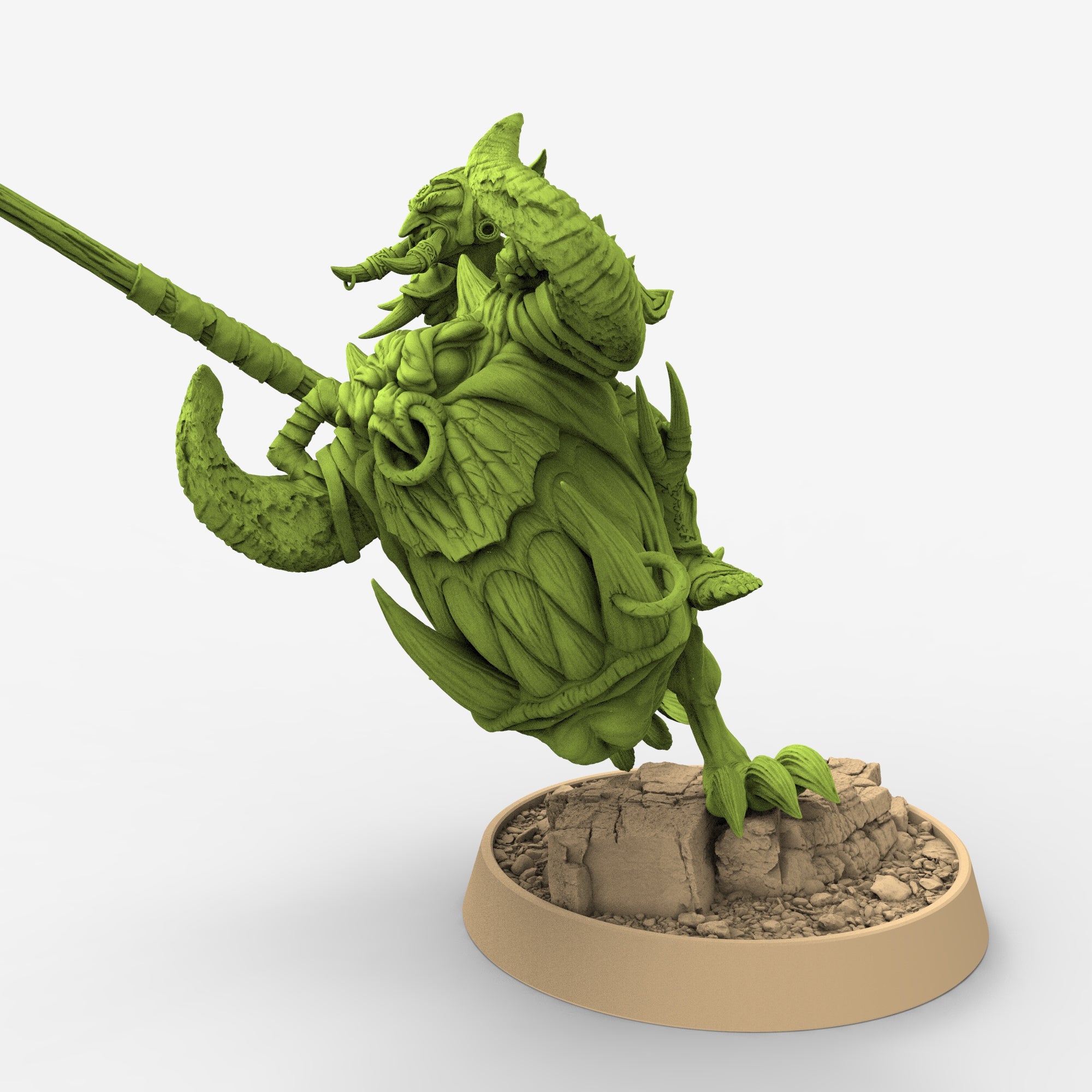 Green Skin - Krimli Smite on Head Runner, The Tusked Marauders of Gauntwood - Daybreak Miniatures