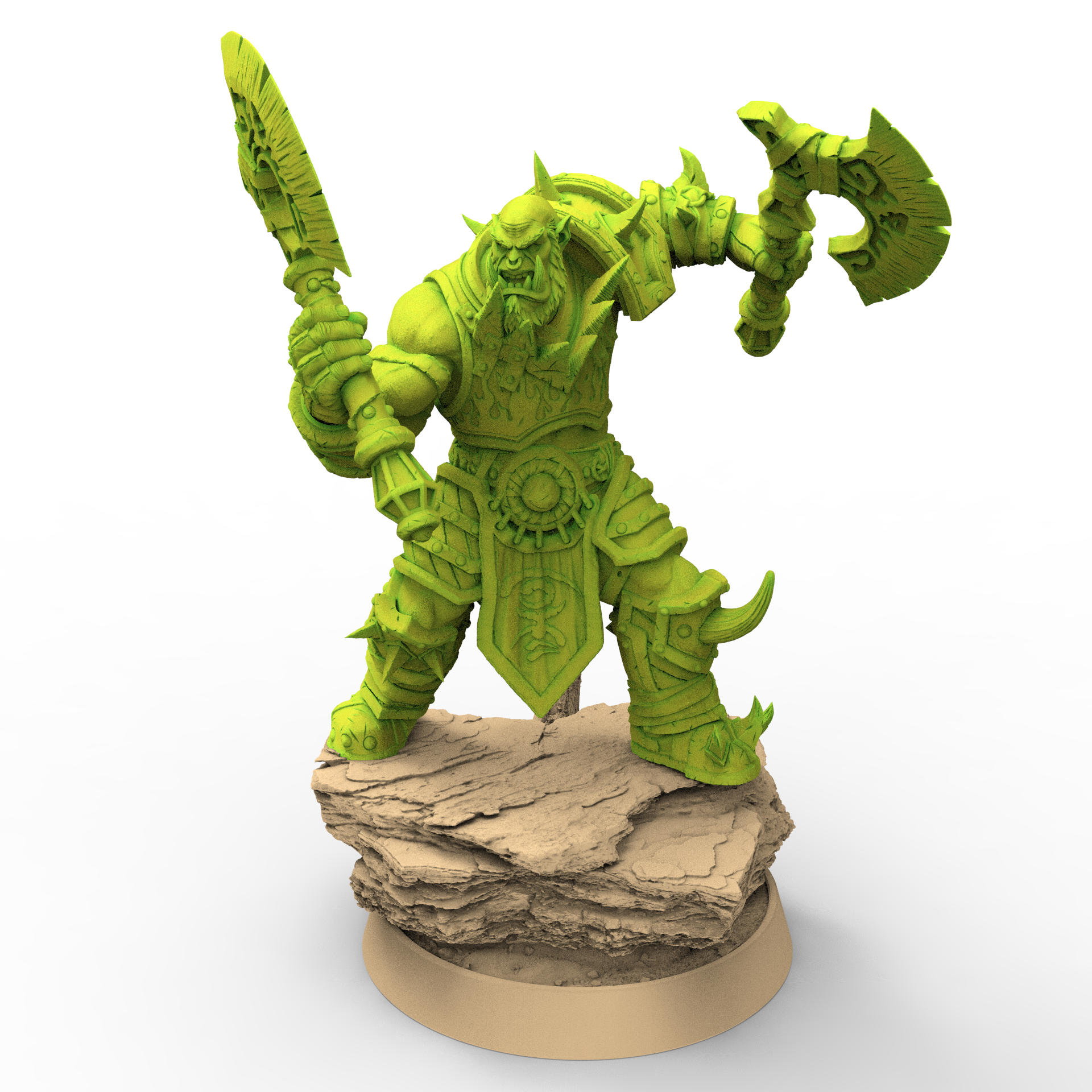 Peau verte - Ghoulang, Les courtiers en pouvoir du vide, miniatures de l'aube