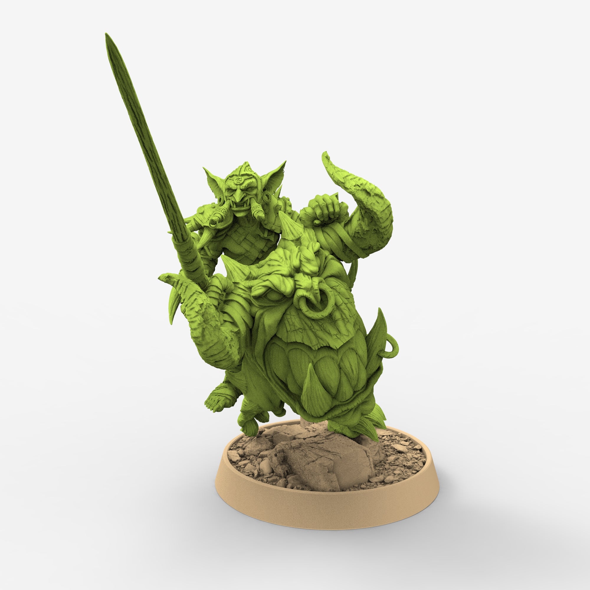 Green Skin - Krimli Smite on Head Runner, The Tusked Marauders of Gauntwood - Daybreak Miniatures