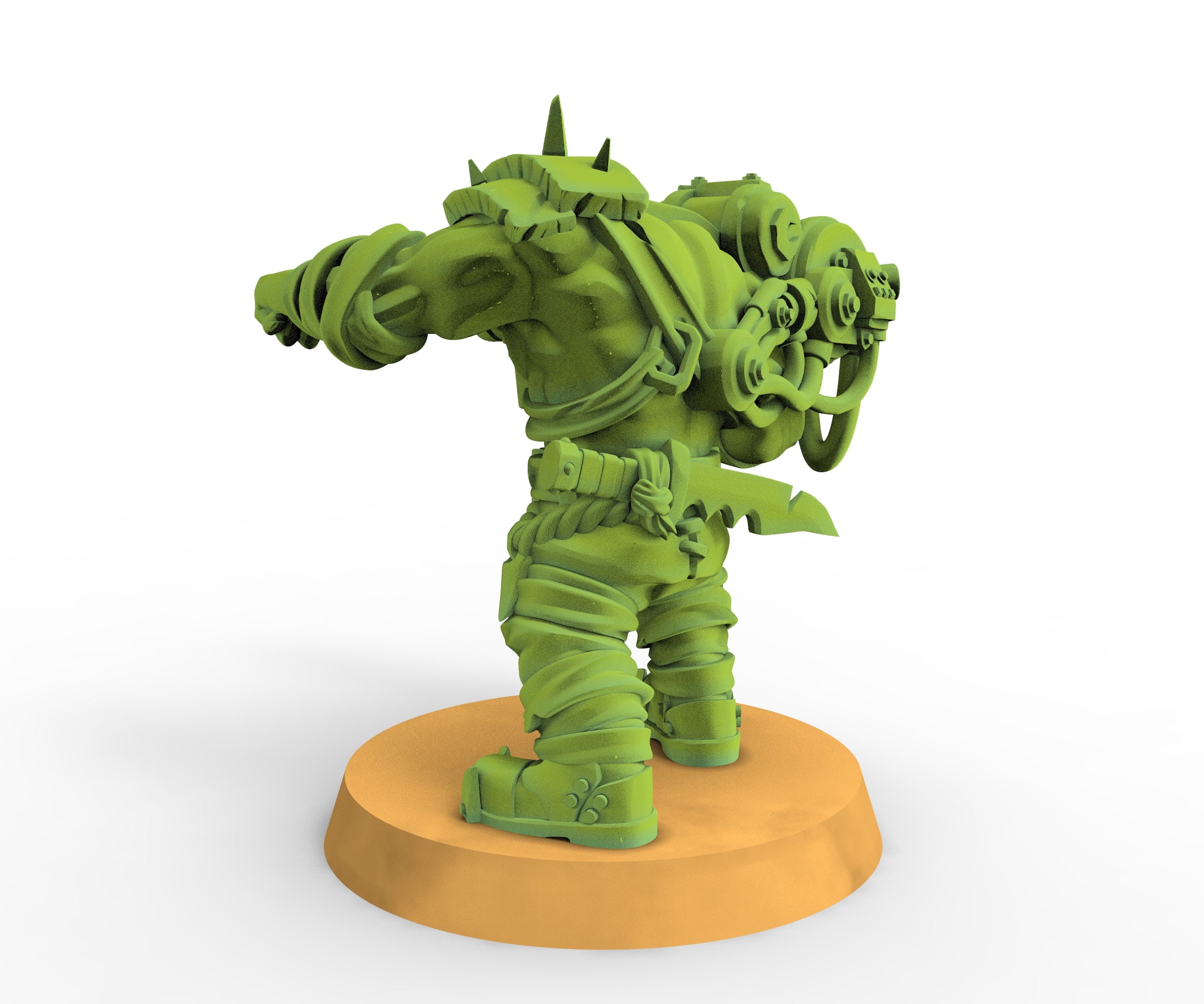Green Skin - Orc Heavy Gunner, Modular Kit - Malicious Minis