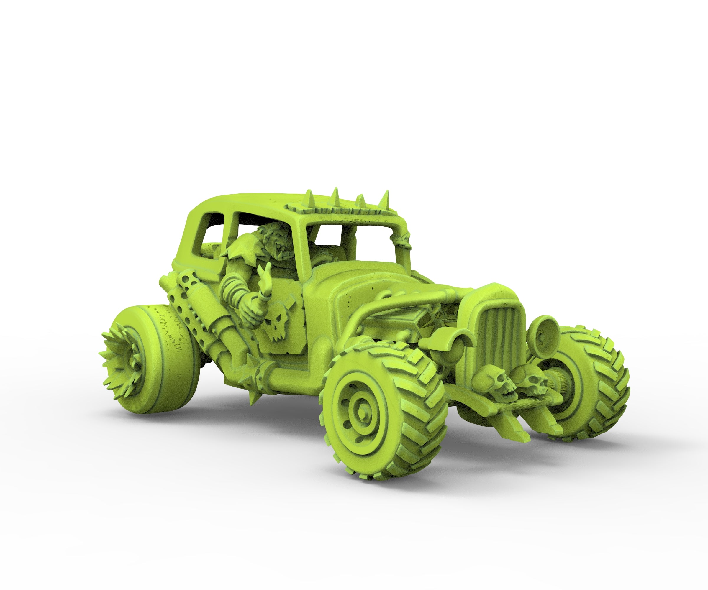 Grüne Haut - Rat Rod Fahrzeug, Orc Speed ​​Cult
