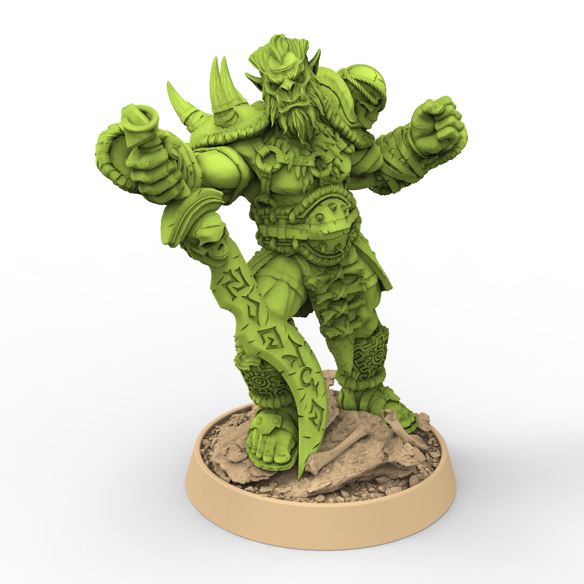 Green Skin - Fin’gaa Stonefang, The Fang Clan of Dogor - Daybreak Miniatures