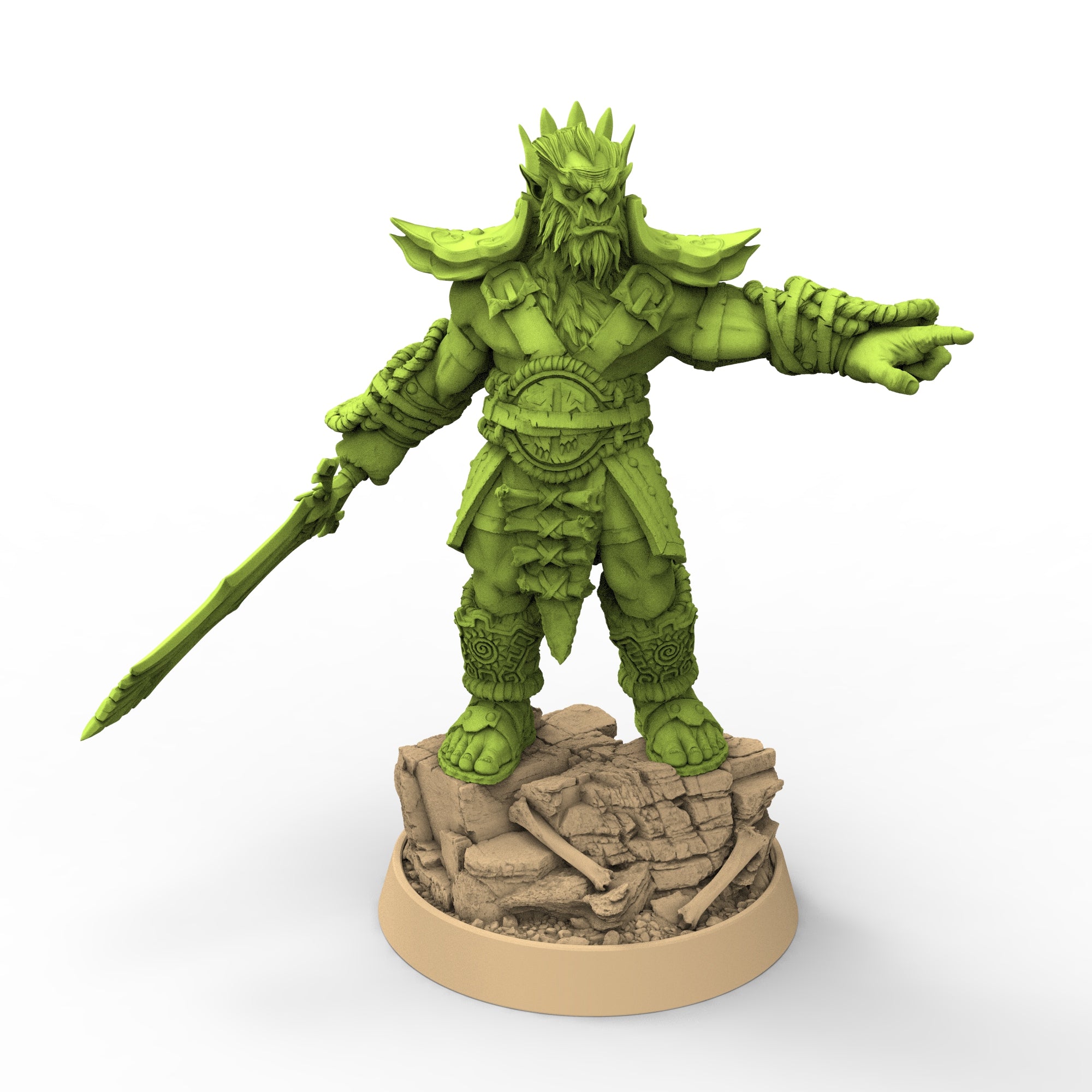 Green Skin - King Fangtabolous, The Fang Clan of Dogor - Daybreak Miniatures