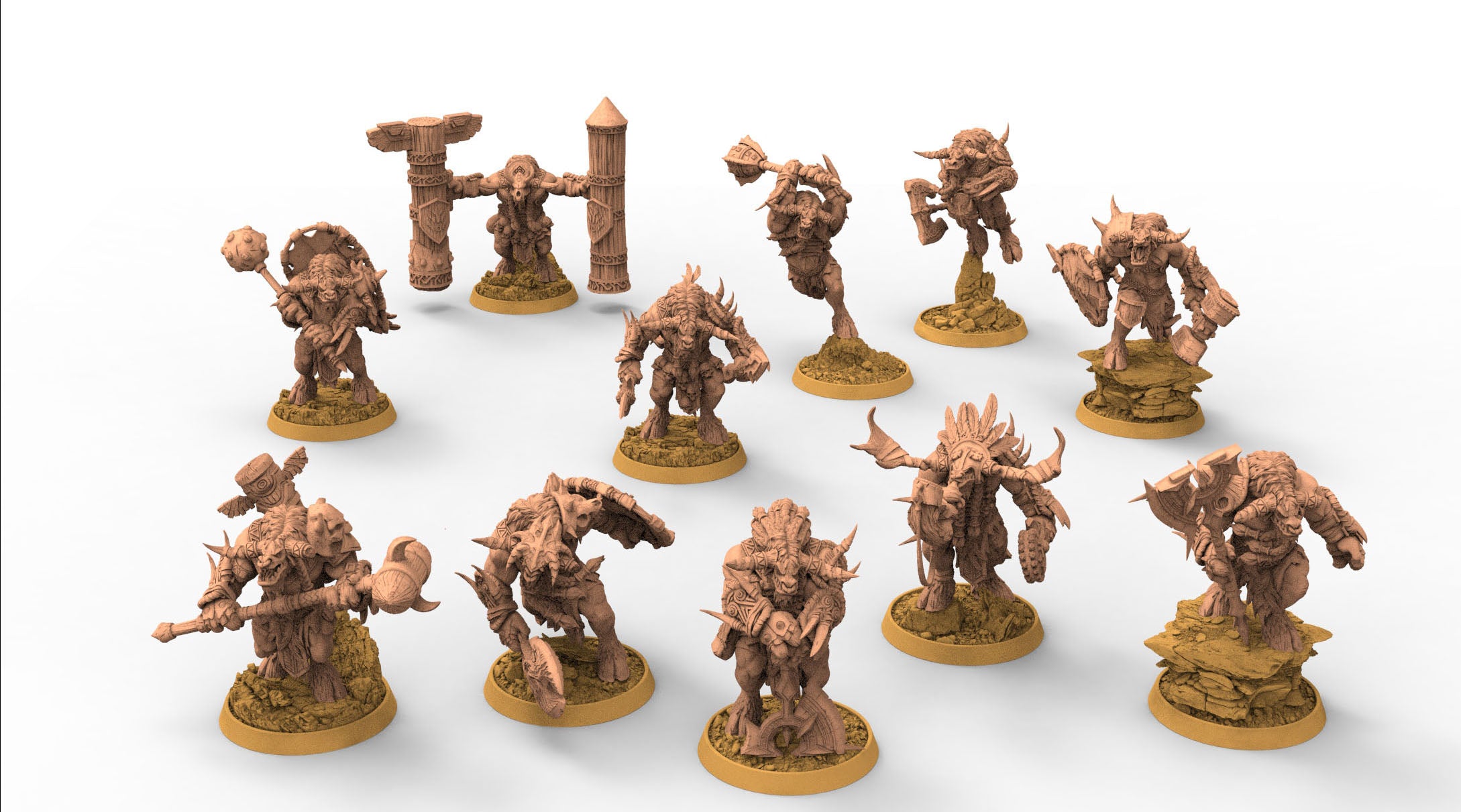 Beastmen - The Minotaurs of Fell Falls, Bundle x11 Troops - Daybreak Miniatures
