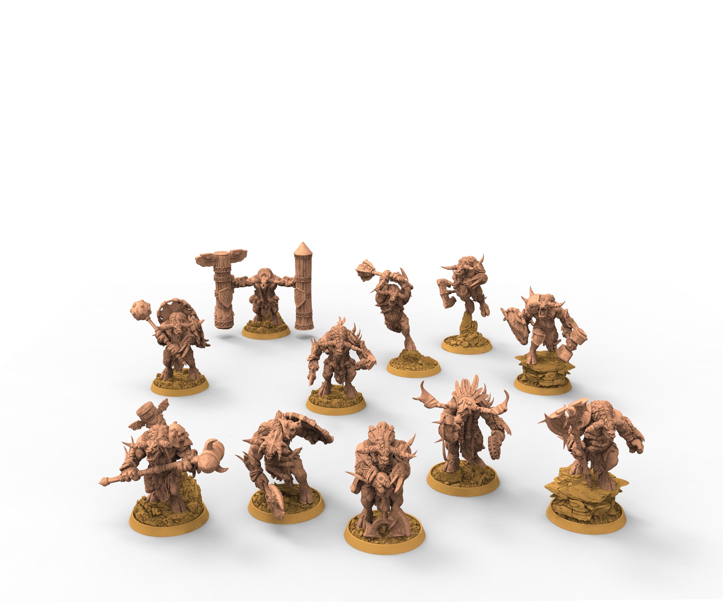 Beastmen - The Minotaurs of Fell Falls, Bundle x11 Troops - Daybreak Miniatures