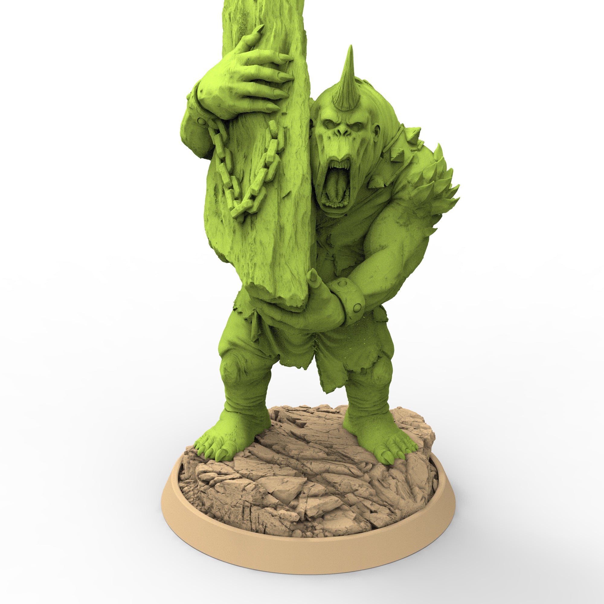 Peau verte - Tjundra l'écraseur, le clan des crocs de Dogor, miniatures de l'aube