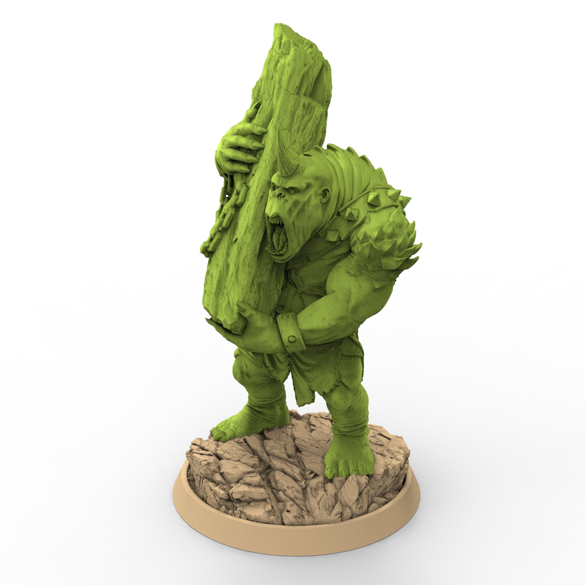 Peau verte - Tjundra l'écraseur, le clan des crocs de Dogor, miniatures de l'aube